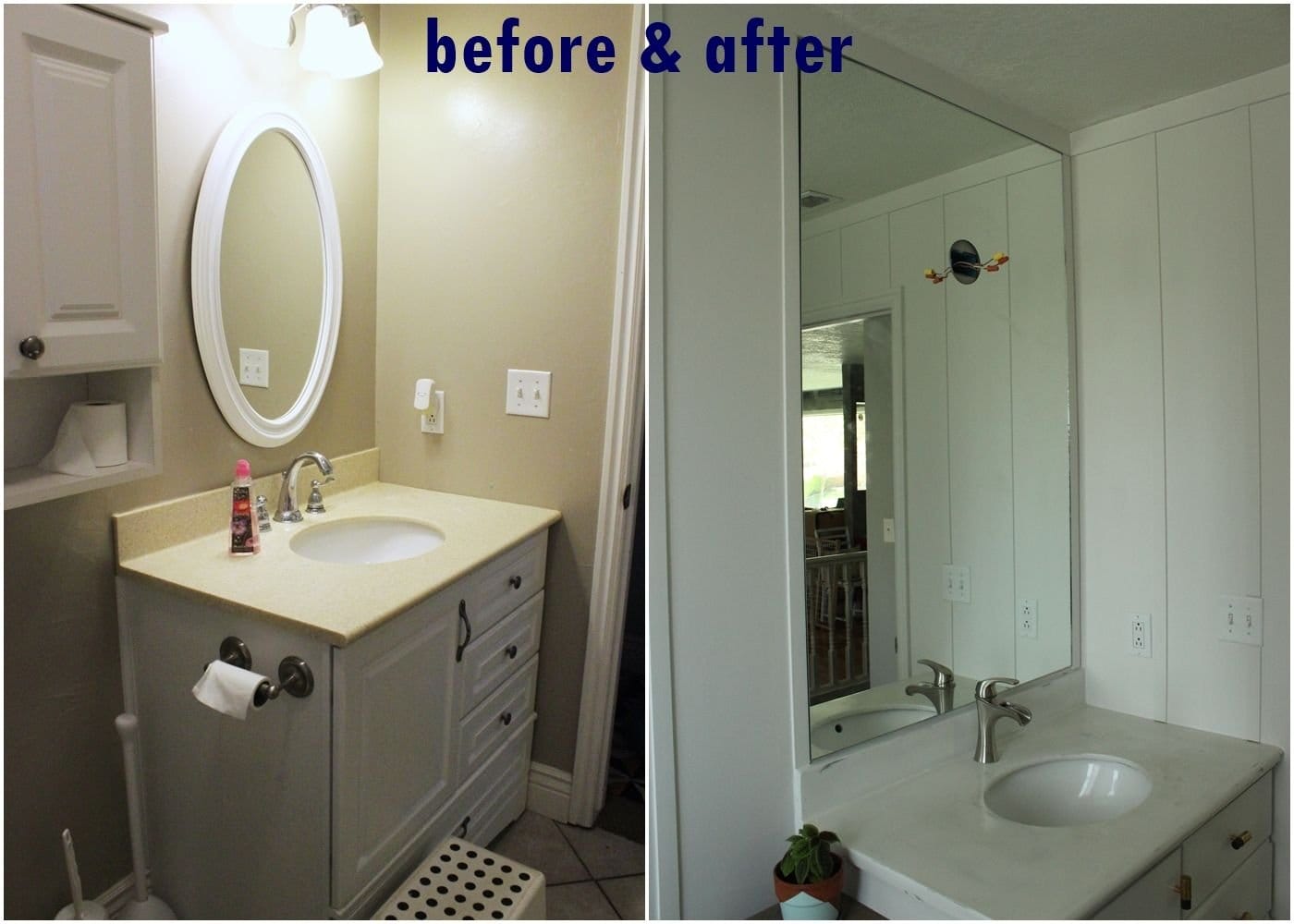 vanity and bathroom Mirror installation
